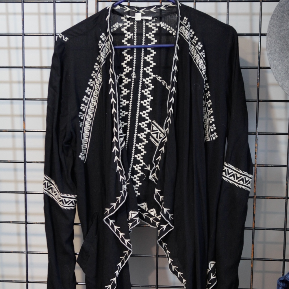 Black and White Aztec Cardigan
